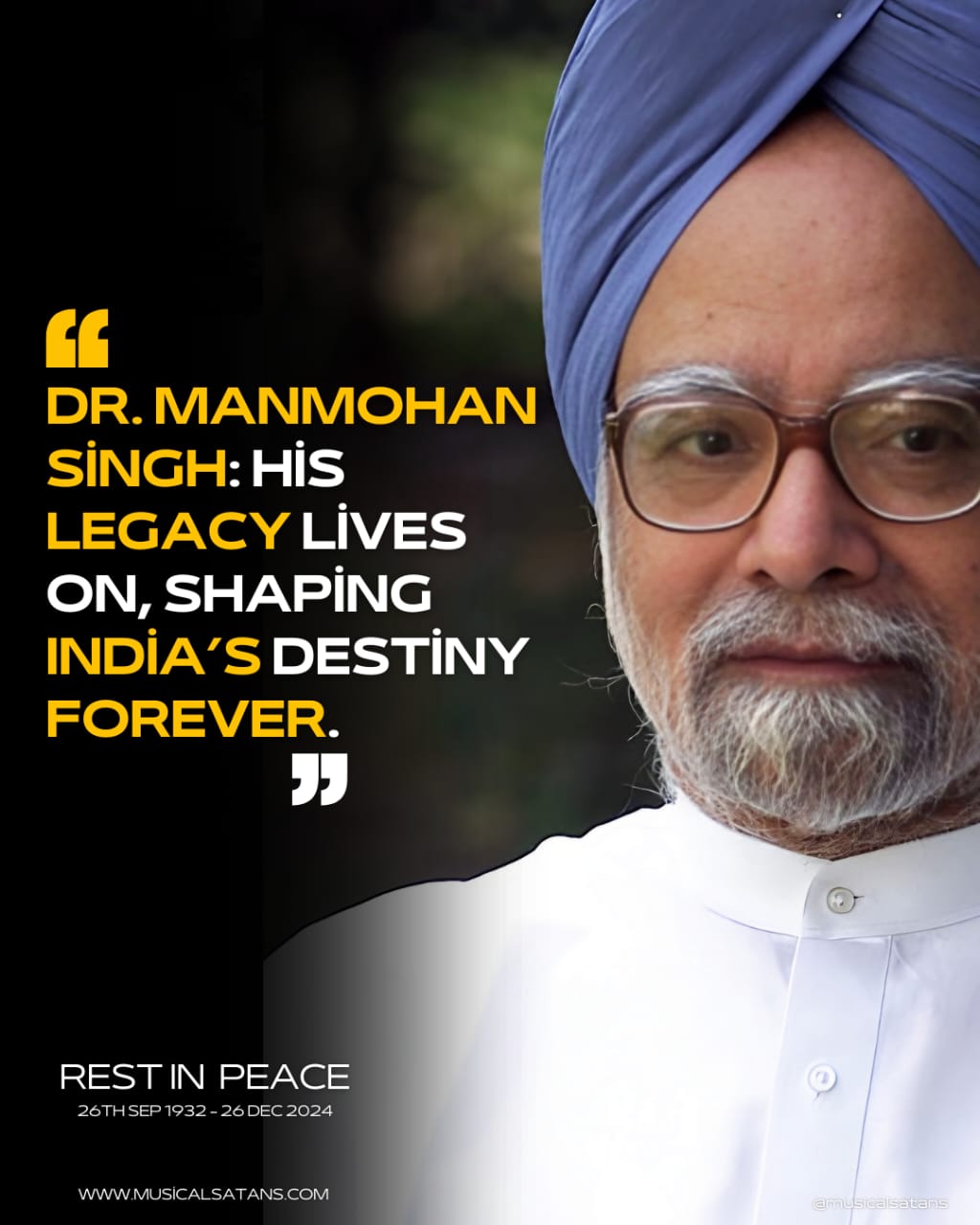 Former Prime Minister Dr. Manmohan Singh Passes Away at 92