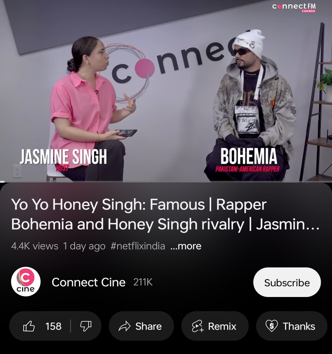 Bohemia Talking About Honey Singh