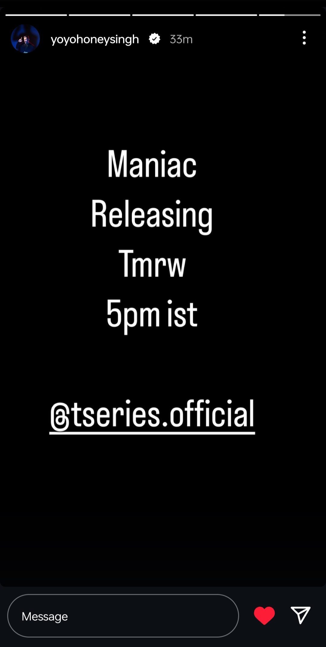 Honey Singh Confirmed Maniac Release