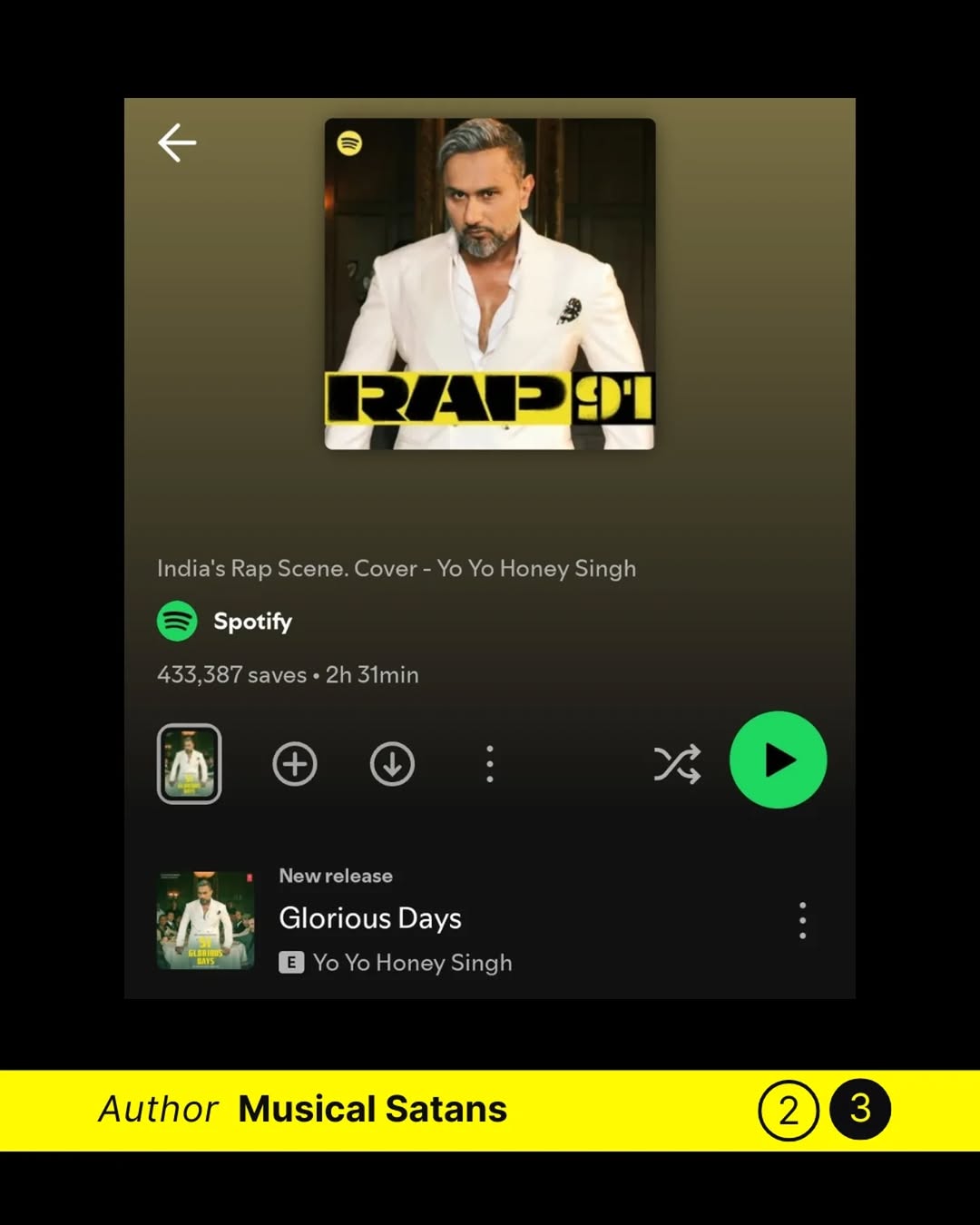 Honey Singh Top On Spotify