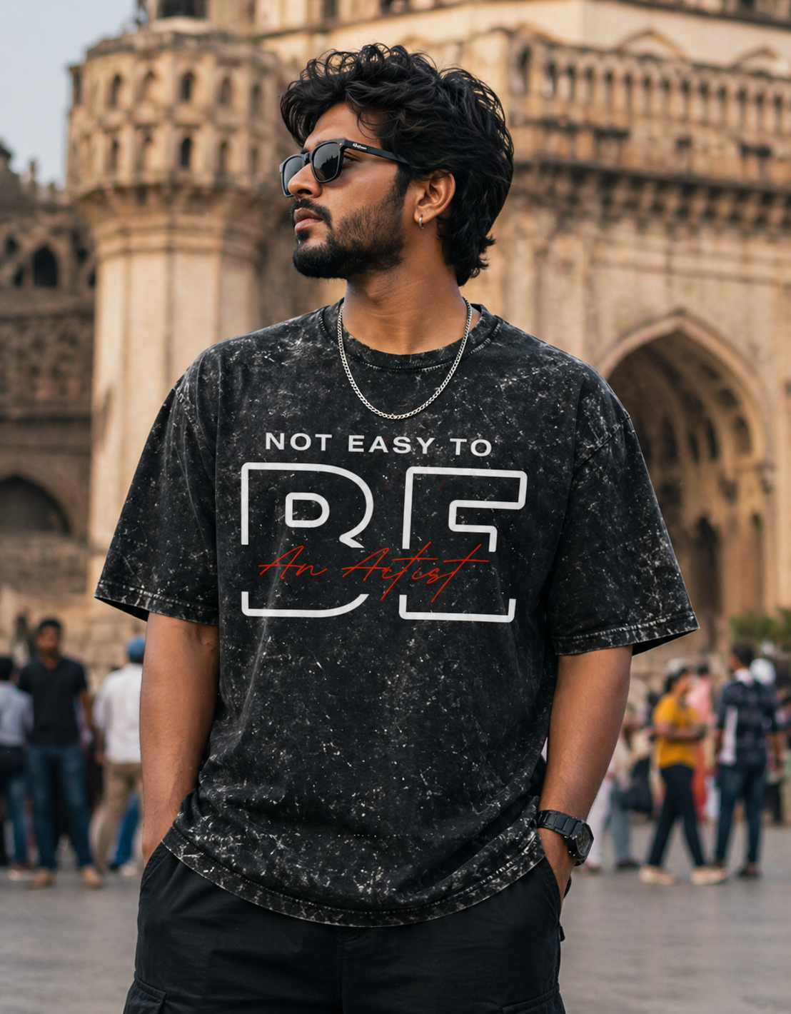 Unisex Acid Washed Oversized Tee